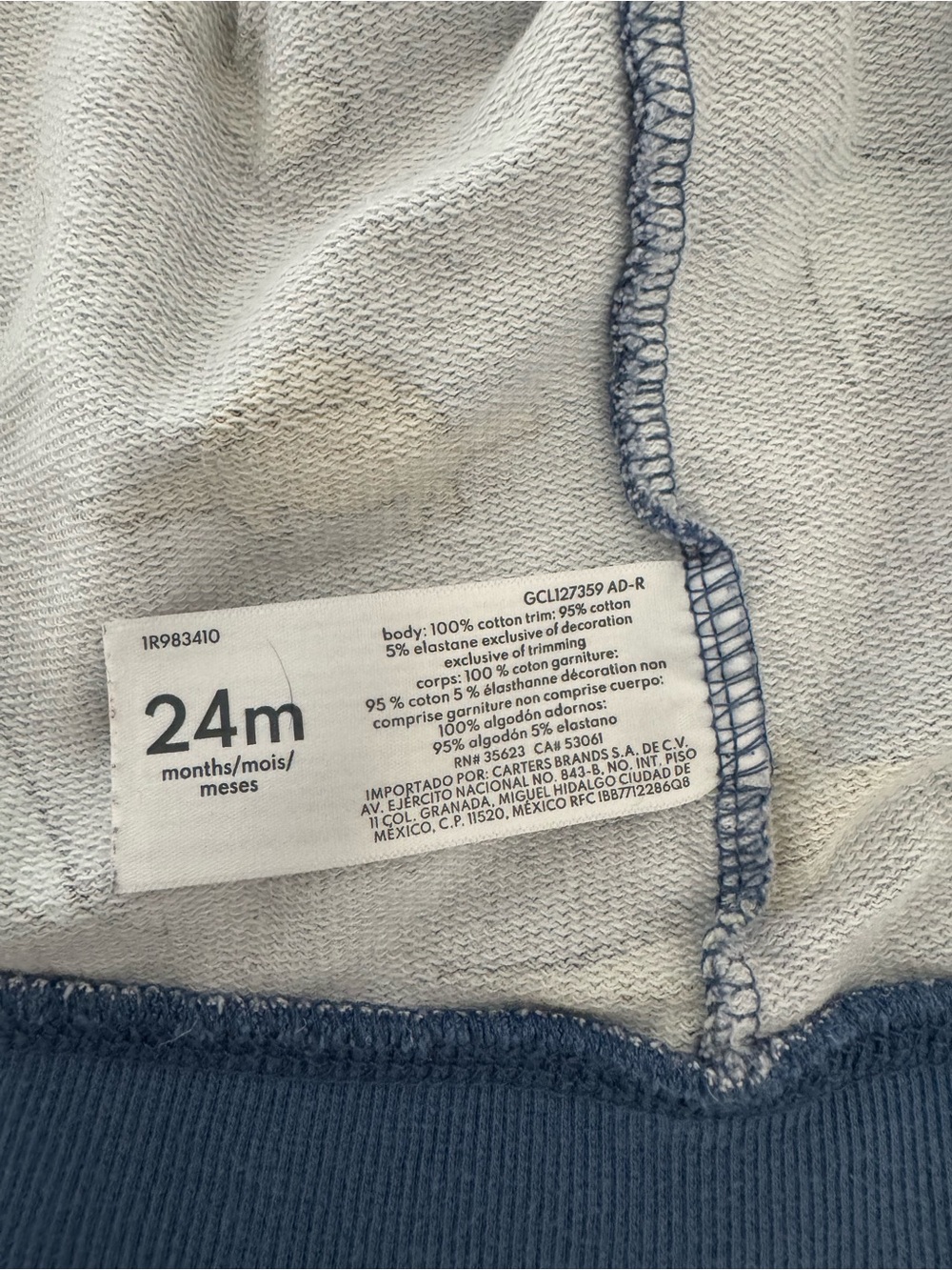 Carter’s Toddler Boys Jacket Pants Set Size 2T Dinosaur 100% Cotton Blue - Picture 5 of 10